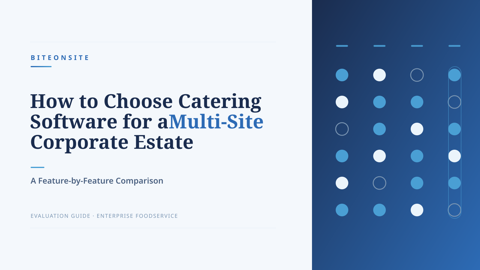 How to Choose Catering Software for a Multi-Site Corporate Estate: A Feature-by-Feature Comparison