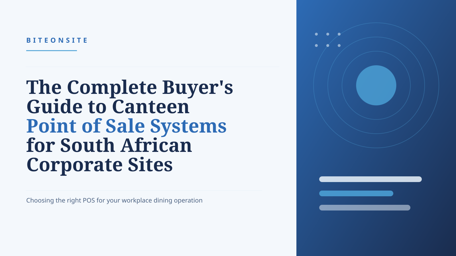 The Complete Buyer's Guide to Canteen Point of Sale Systems for South African Corporate Sites